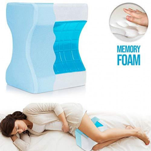 ALMOHADA ORTOPÉDICA REFRESCANTE PARA RODILLAS CON ESPUMA VISCOELÁSTICA CON INFUSIÓN DE CARBÓN Y GEL REFRESCANTE.